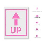 Casa si Gradina - Decoratiuni - DIY - Sabloane decorative pereti - Sablon Perete vopsire, tencuiala 0.7mm Up Arrow Text Refolosibil, model MXSP7229, 400 x 400 mm, 0.70mm - Infinity.ro