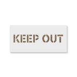 Casa si Gradina - Decoratiuni - DIY - Sabloane decorative pereti - Sablon Perete vopsire, tencuiala 0.7mm Keep Out Sign Refolosibil, model MXSP7245, 900 x 900 mm, 0.70mm - Infinity.ro