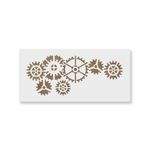 Casa si Gradina - Decoratiuni - DIY - Sabloane decorative pereti - Sablon Perete vopsire, tencuiala 0.7mm Roti Dintate model MXSP7470, 400 x 400 mm - Infinity.ro