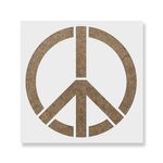 Casa si Gradina - Decoratiuni - DIY - Sabloane decorative pereti - Sablon Perete vopsire, tencuiala 0.7mm Semn Pacea model MXSP7460, 100 x 100 mm - Infinity.ro