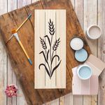 Casa si Gradina - Decoratiuni - DIY - Sabloane decorative pereti - Sablon Perete vopsire, tencuiala 0.7mm Wheat Stencil Refolosibil, model MXSP7180, 200 x 200 mm - Infinity.ro