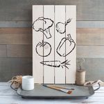 Casa si Gradina - Decoratiuni - DIY - Sabloane decorative pereti - Sablon Perete vopsire, tencuiala 0.7mm Vegetables Refolosibil, model MXSP7199, 500 x 500 mm - Infinity.ro