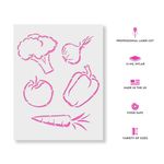 Casa si Gradina - Decoratiuni - DIY - Sabloane decorative pereti - Sablon Perete vopsire, tencuiala 0.7mm Vegetables Refolosibil, model MXSP7199, 500 x 500 mm - Infinity.ro