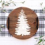 Casa si Gradina - Decoratiuni - DIY - Sabloane decorative pereti - Sablon Perete vopsire, tencuiala 0.7mm Pine Trees Stencil Refolosibil, model MXSP7162, 300 x 300 mm - Infinity.ro
