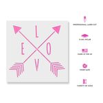 Casa si Gradina - Decoratiuni - DIY - Sabloane decorative pereti - Sablon Perete vopsire, tencuiala 0.7mm Sageata cu Inima model MXSP7485, 200 x 200 mm - Infinity.ro