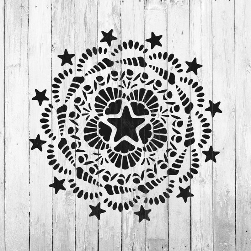 Casa si Gradina - Decoratiuni - DIY - Sabloane decorative pereti - Sablon Perete vopsire, tencuiala 0.7mm Nautical Mandala Refolosibil, model MXSP7161, 700 x 700 mm - Infinity.ro