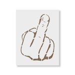 Casa si Gradina - Decoratiuni - DIY - Sabloane decorative pereti - Sablon Perete vopsire, tencuiala 0.7mm Deget Mijlociu model MXSP7466, 500 x 500 mm - Infinity.ro