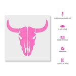 Casa si Gradina - Decoratiuni - DIY - Sabloane decorative pereti - Sablon Perete vopsire, tencuiala 0.7mm Craniu de Vaca model MXSP7415, 600 x 600 mm - Infinity.ro