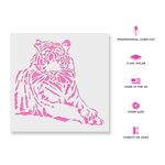 Casa si Gradina - Decoratiuni - DIY - Sabloane decorative pereti - Sablon Perete vopsire, tencuiala 0.7mm Tigru model MXSP7426, 300 x 300 mm - Infinity.ro