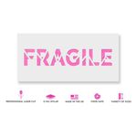Casa si Gradina - Decoratiuni - DIY - Sabloane decorative pereti - Sablon Perete vopsire, tencuiala 0.7mm Fragile Word Broken Refolosibil, model MXSP7251, 800 x 800 mm, 0.70mm - Infinity.ro