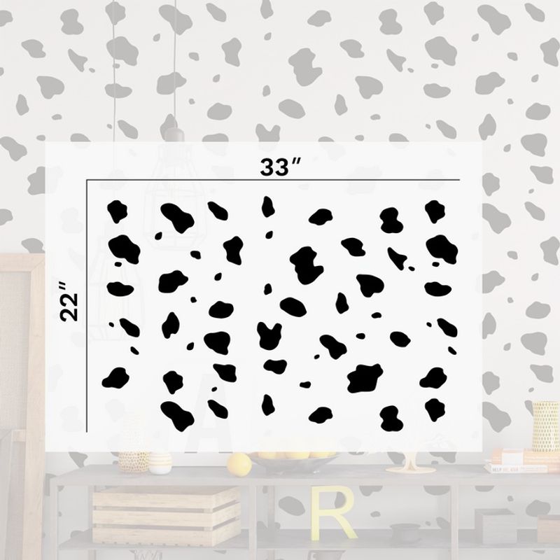 Casa si Gradina - Decoratiuni - DIY - Sabloane decorative pereti - Sablon Perete vopsire, tencuiala 900x600x0.7mm Dalmatian Spots Refolosibil, model MXSP7119 - Infinity.ro
