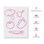 Casa si Gradina - Decoratiuni - DIY - Sabloane decorative pereti - Sablon Perete vopsire, tencuiala 0.7mm Vegetables Refolosibil, model MXSP7199, 100 x 100 mm - Infinity.ro