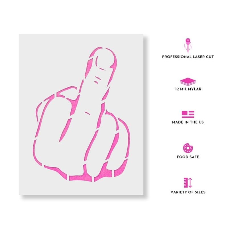 Casa si Gradina - Decoratiuni - DIY - Sabloane decorative pereti - Sablon Perete vopsire, tencuiala 0.7mm Deget Mijlociu model MXSP7466, 800 x 800 mm - Infinity.ro