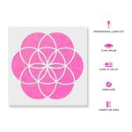 Casa si Gradina - Decoratiuni - DIY - Sabloane decorative pereti - Sablon Perete vopsire, tencuiala 0.7mm Seed of Life Refolosibil, model MXSP7155, 900 x 900 mm - Infinity.ro