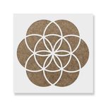 Casa si Gradina - Decoratiuni - DIY - Sabloane decorative pereti - Sablon Perete vopsire, tencuiala 0.7mm Seed of Life Refolosibil, model MXSP7155, 900 x 900 mm - Infinity.ro