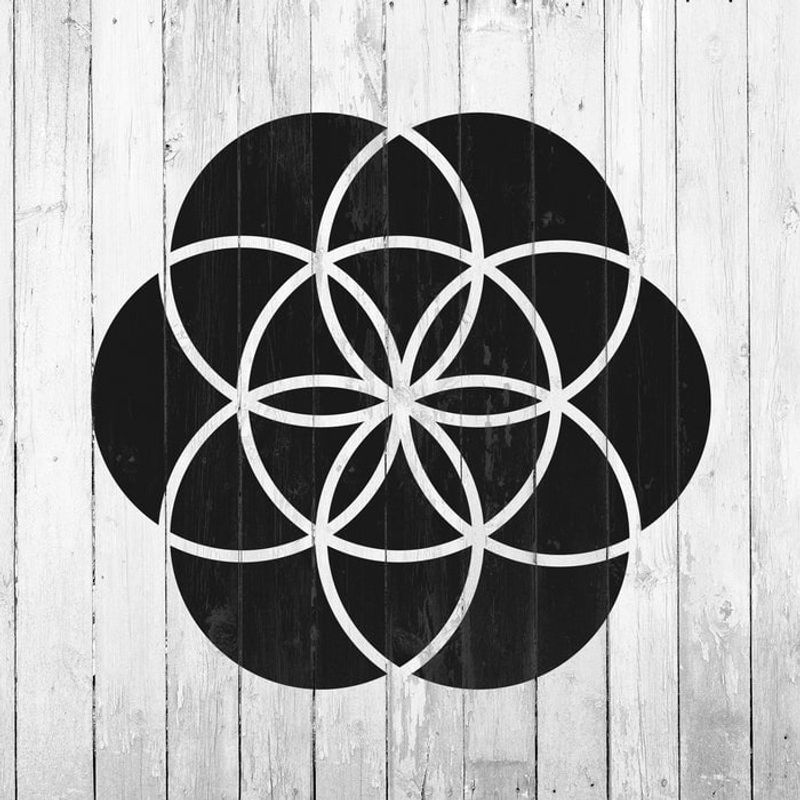 Casa si Gradina - Decoratiuni - DIY - Sabloane decorative pereti - Sablon Perete vopsire, tencuiala 0.7mm Seed of Life Refolosibil, model MXSP7155, 900 x 900 mm - Infinity.ro