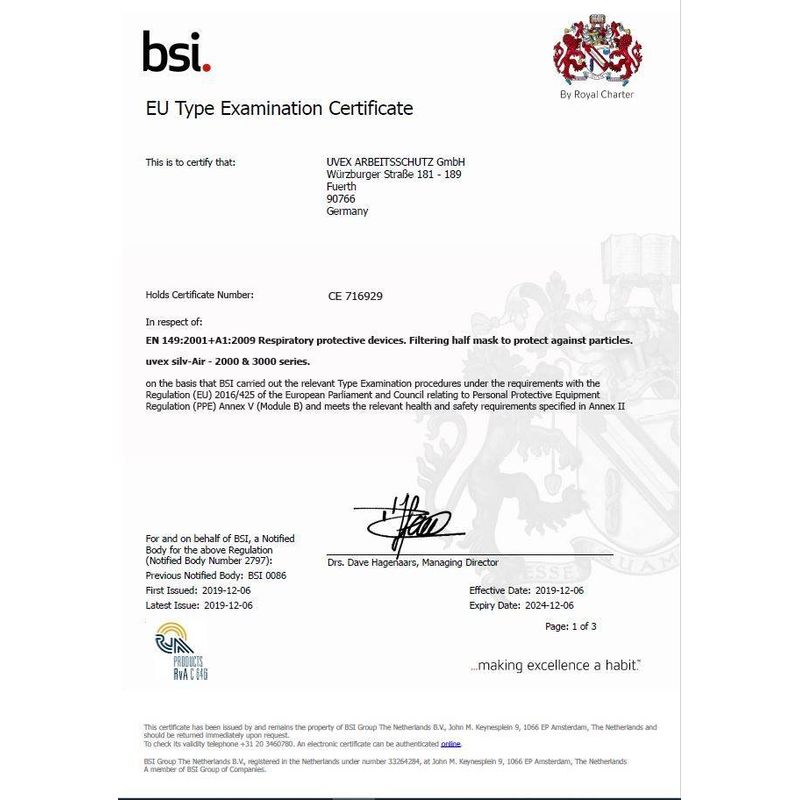 Casa si Gradina - Constructii - Echipamente de lucru - Accesorii echipamente protectia muncii - Masca de protectie 2210 FFP2, cu supapa, Uvex 15 - Infinity.ro