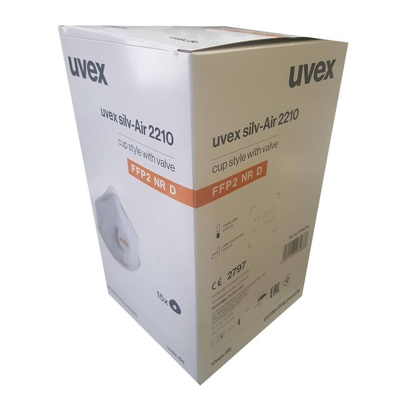 Casa si Gradina - Constructii - Echipamente de lucru - Accesorii echipamente protectia muncii - Masca de protectie 2210 FFP2, cu supapa, Uvex 15 - Infinity.ro