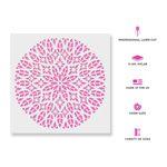 Casa si Gradina - Decoratiuni - DIY - Sabloane decorative pereti - Sablon Perete vopsire, tencuiala 0.7mm Katedraali Mandala Refolosibil, model MXSP7157, 200 x 200 mm - Infinity.ro