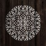 Casa si Gradina - Decoratiuni - DIY - Sabloane decorative pereti - Sablon Perete vopsire, tencuiala 0.7mm Katedraali Mandala Refolosibil, model MXSP7157, 200 x 200 mm - Infinity.ro