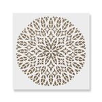 Casa si Gradina - Decoratiuni - DIY - Sabloane decorative pereti - Sablon Perete vopsire, tencuiala 0.7mm Katedraali Mandala Refolosibil, model MXSP7157, 200 x 200 mm - Infinity.ro