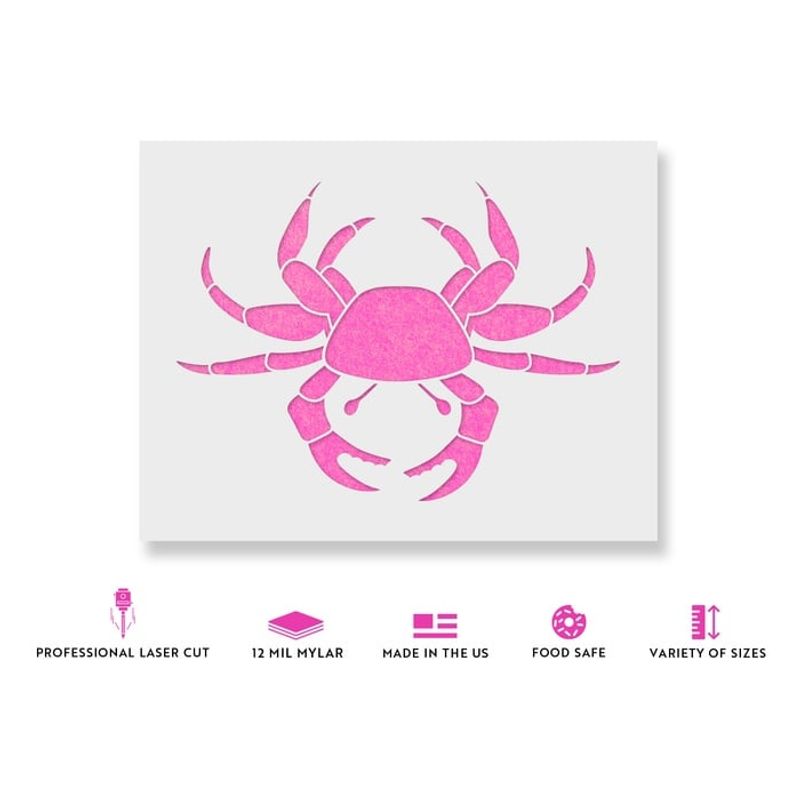 Casa si Gradina - Decoratiuni - DIY - Sabloane decorative pereti - Sablon Perete vopsire, tencuiala 0.7mm Crab model MXSP7439, 300 x 300 mm - Infinity.ro
