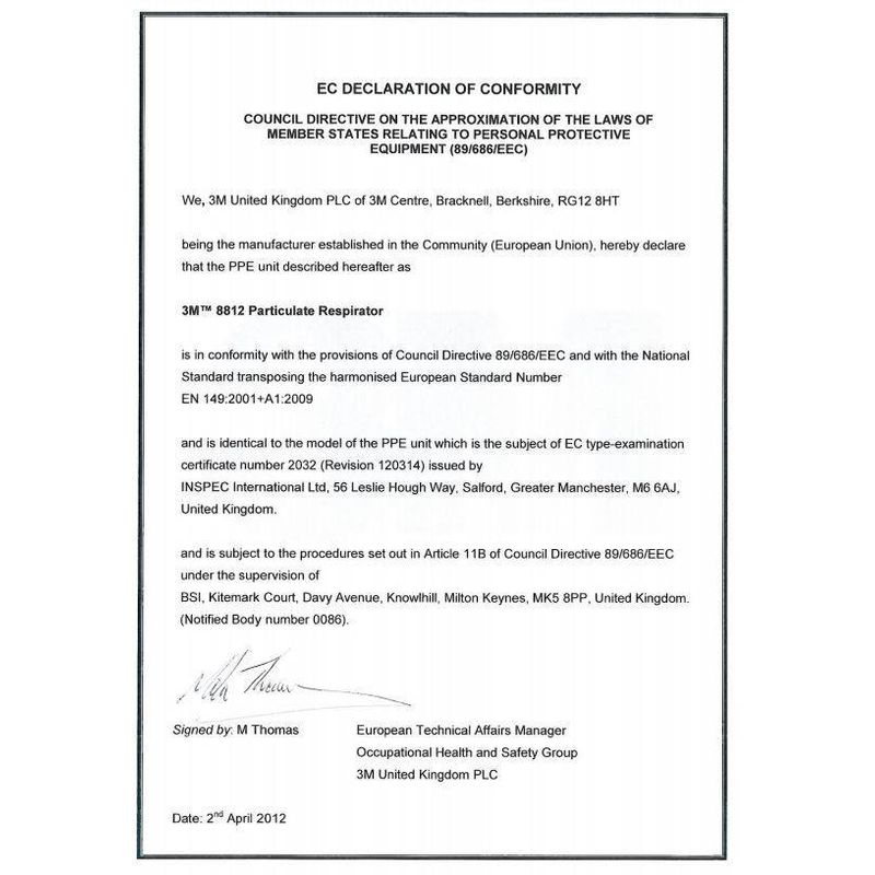 Casa si Gradina - Constructii - Echipamente de lucru - Accesorii echipamente protectia muncii - Masca de protectie 3M™ 8812 FFP1 NR D cu supapa 1 - Infinity.ro