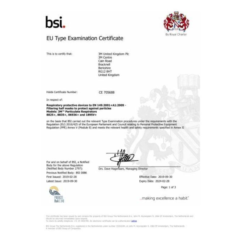 Casa si Gradina - Constructii - Echipamente de lucru - Accesorii echipamente protectia muncii - Masca de protectie 8835+ 3M, FFP3, cu supapa - Infinity.ro