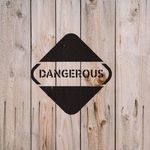Casa si Gradina - Decoratiuni - DIY - Sabloane decorative pereti - Sablon Perete vopsire, tencuiala 0.7mm Dangerous Sign Symbol Refolosibil, model MXSP7253, 400 x 400 mm, 0.70mm - Infinity.ro