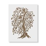 Casa si Gradina - Decoratiuni - DIY - Sabloane decorative pereti - Sablon Perete vopsire, tencuiala 0.7mm Willow Tree Refolosibil, model MXSP7183, 200 x 200 mm - Infinity.ro