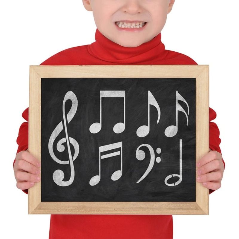 Casa si Gradina - Decoratiuni - DIY - Sabloane decorative pereti - Sablon Perete vopsire, tencuiala 0.7mm Note Muzicale model MXSP7448, 700 x 700 mm - Infinity.ro