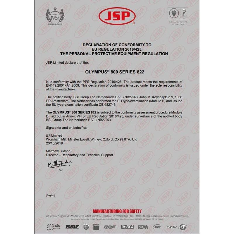 Casa si Gradina - Constructii - Echipamente de lucru - Accesorii echipamente protectia muncii - Masca Flexinet 822 de unica folosinta JSP FFP2 cu supapa 1 - Infinity.ro