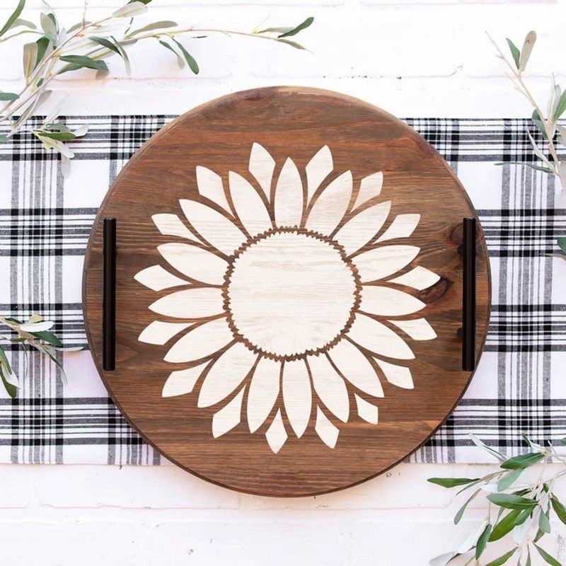 Casa si Gradina - Decoratiuni - DIY - Sabloane decorative pereti - Sablon Perete vopsire, tencuiala 0.7mm Sunflower Stencil Refolosibil, model MXSP7165, 400 x 400 mm - Infinity.ro