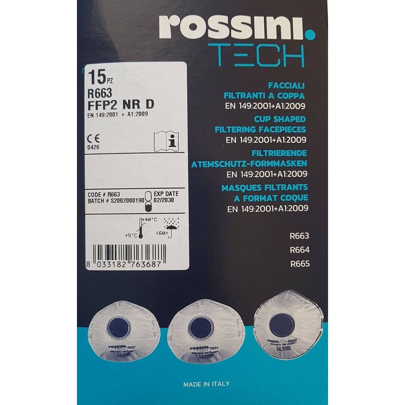 Casa si Gradina - Constructii - Echipamente de lucru - Accesorii echipamente protectia muncii - Semimasca de protectie Sheltech, FFP2, cu valva, Rossini 1 - Infinity.ro
