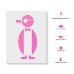 Casa si Gradina - Decoratiuni - DIY - Sabloane decorative pereti - Sablon Perete vopsire, tencuiala 0.7mm Keep Frozen Symbol Refolosibil, model MXSP7242, 400 x 400 mm, 0.70mm - Infinity.ro