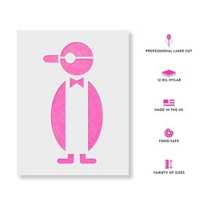 Sablon Perete vopsire, tencuiala 0.7mm Keep Frozen Symbol Refolosibil, model MXSP7242, 400 x 400 mm, 0.70mm