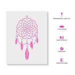 Casa si Gradina - Decoratiuni - DIY - Sabloane decorative pereti - Sablon Perete vopsire, tencuiala 0.7mm Dream Catcher model MXSP7456, 700 x 700 mm - Infinity.ro