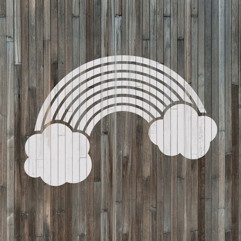 Casa si Gradina - Decoratiuni - DIY - Sabloane decorative pereti - Sablon Perete vopsire, tencuiala 0.7mm Rainbow Refolosibil, model MXSP7195, 800 x 800 mm - Infinity.ro