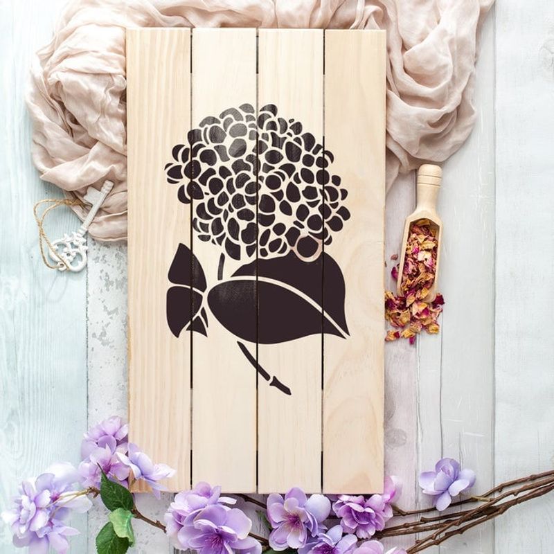 Casa si Gradina - Decoratiuni - DIY - Sabloane decorative pereti - Sablon Perete vopsire, tencuiala 0.7mm Chrysanthemum Refolosibil, model MXSP7182, 500 x 500 mm - Infinity.ro