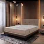 Casa si Gradina - Mobilier - Saltele si somiere - Saltele - Saltea ortopedica Best Sleep Glamour, 90x190x35cm, Arcuri Pocket, Latex 4 cm, 7 zone de confort, husa bambus - Infinity.ro