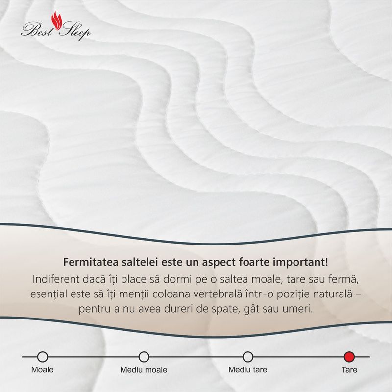Casa si Gradina - Mobilier - Saltele si somiere - Saltele - Saltea ortopedica, Best Sleep Diamond Red DoubleSide, 160x200x18cm, spuma poliuretanica, hipoalegenic - Infinity.ro