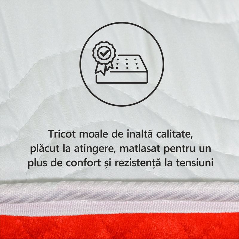 Casa si Gradina - Mobilier - Saltele si somiere - Saltele - Saltea ortopedica, Best Sleep Diamond Red DoubleSide, 160x200x18cm, spuma poliuretanica, hipoalegenic - Infinity.ro