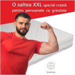Casa si Gradina - Mobilier - Saltele si somiere - Saltele - Saltea ortopedica, Best Sleep Grande, pentru persoane cu greutate, 180x190x30 cm, spuma cu memorie, cocos,  Tencel - Infinity.ro