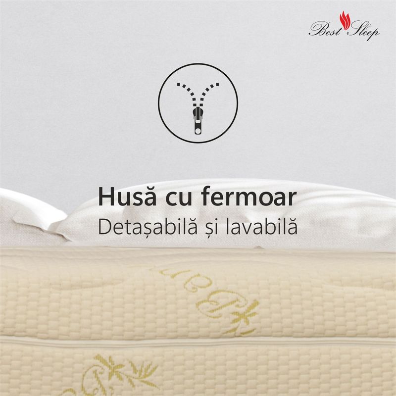 Casa si Gradina - Mobilier - Saltele si somiere - Saltele - Saltea Ortopedica, Best Sleep, Best Bambus, 160x200x25 cm, 20+4+1, latex cool gel, hipoalergenica - Infinity.ro