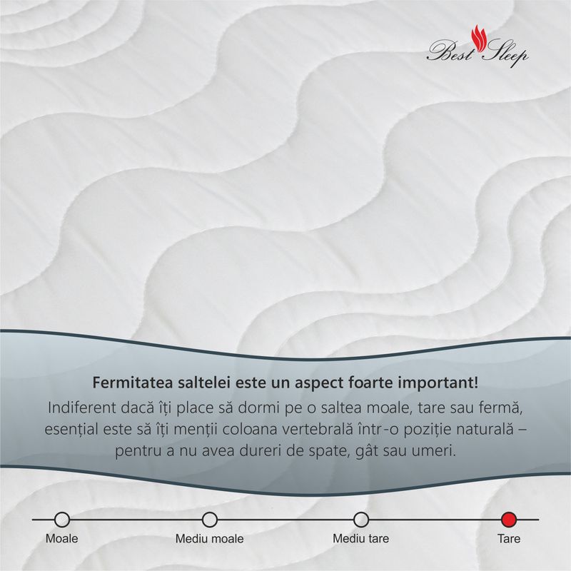 Casa si Gradina - Mobilier - Saltele si somiere - Saltele - Saltea ortopedica BEST SLEEP Edition* Double Side, 180x190x16cm, spuma poliuretanica, hipoalergenica, antibacteriana - Infinity.ro