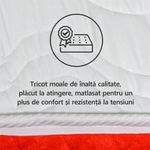 Casa si Gradina - Mobilier - Saltele si somiere - Saltele - Saltea ortopedica BEST SLEEP Diamond Red DoubleSide, 140x190x12, spuma poliuretanica, hipoalergenica, reversibila, ferma - Infinity.ro