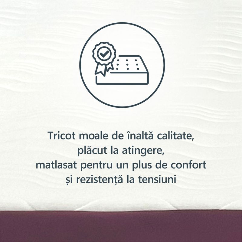 Casa si Gradina - Mobilier - Saltele si somiere - Saltele - Saltea ortopedica, Best Sleep Color Line Purple, 200x200x20cm, spuma poliuretanica, hipoalegenic, reversibila, ferma - Infinity.ro