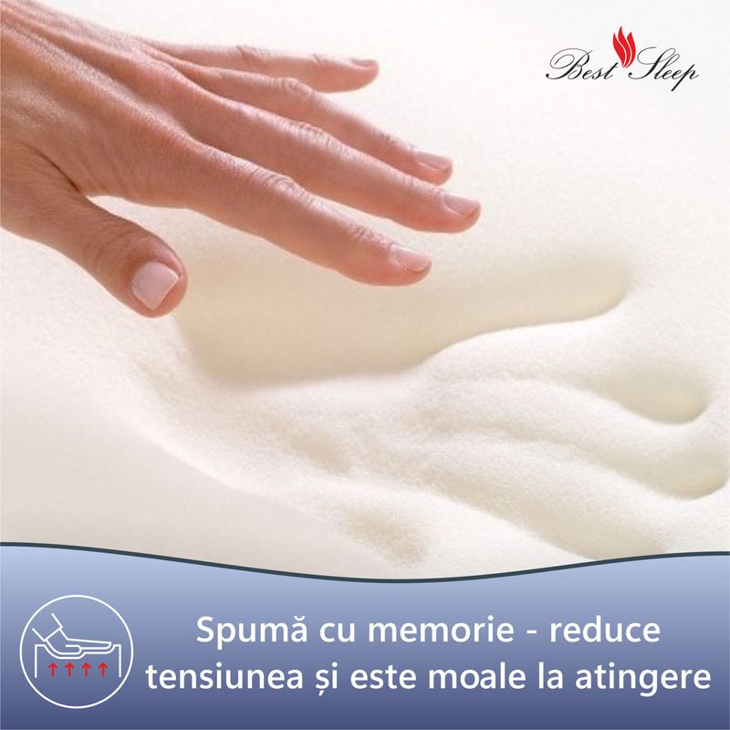 Casa si Gradina - Mobilier - Saltele si somiere - Saltele - Saltea Ortopedica, Star Moon, Argan Memory, 120x200x25 cm, 20+5, Spuma poliuretanica cu memorie, fermitate medie - Infinity.ro