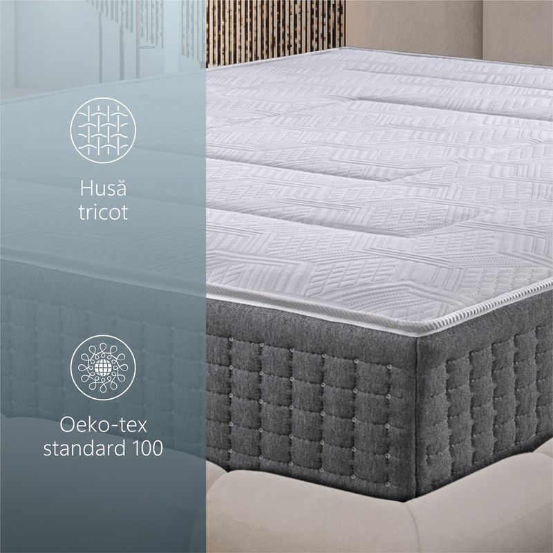 Casa si Gradina - Mobilier - Saltele si somiere - Saltele - Saltea superortopedica Best Sleep Active, 160x190x34cm, Arcuri Pocket,  high resilience,  memory, 7 zone de confort - Infinity.ro