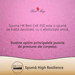 Casa si Gradina - Mobilier - Saltele si somiere - Saltele - Saltea Ortopedica, BEST SLEEP, Yellow Diamond, 140x200x29 cm, 20+4+4+1, latex cool gel, hipoalergenica - Infinity.ro